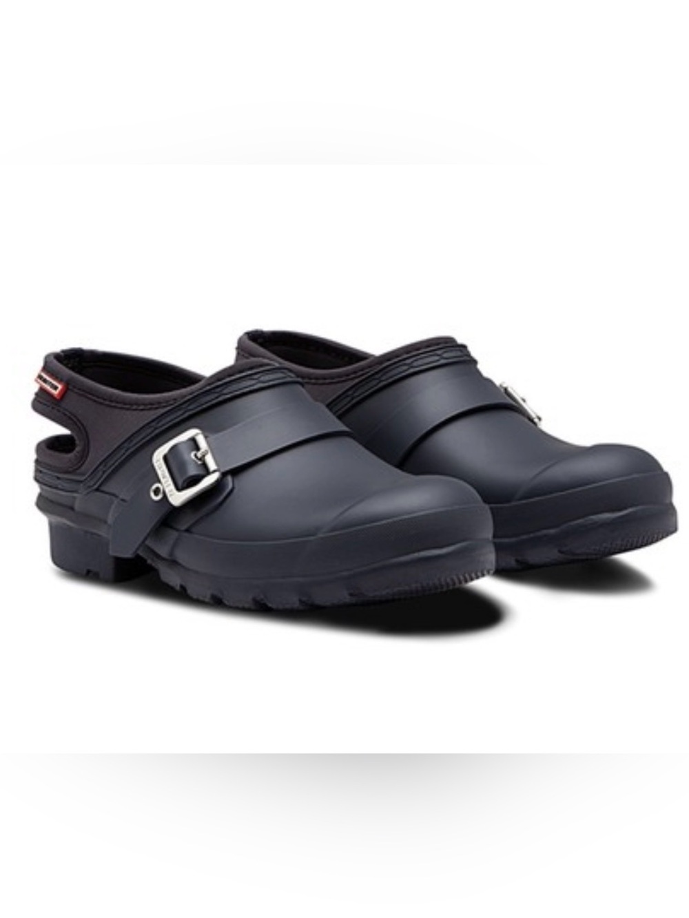 Hunter Sz 9  Slip-On Clog Loafers Buckle and Strap Rubber Round Toe Chunky Sole